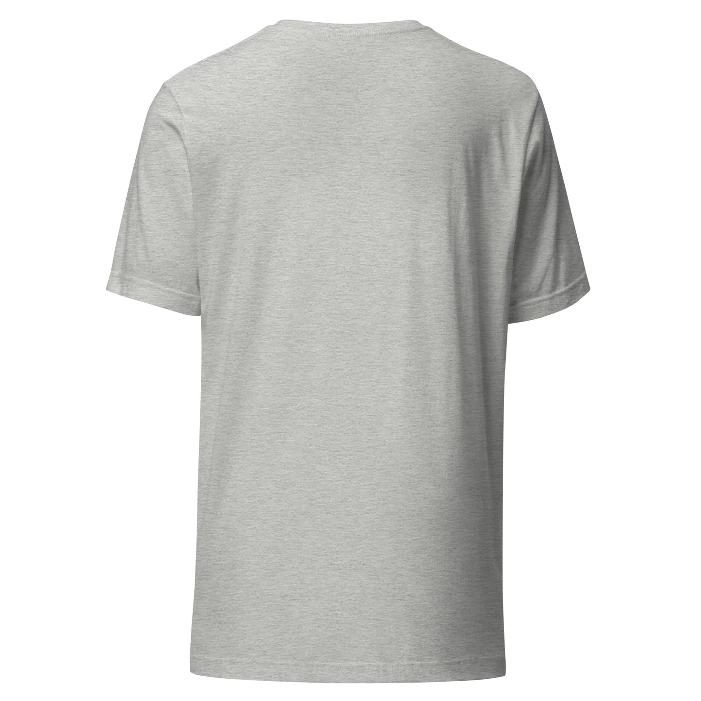 Back view of One Piece Luffy Gear 4 Unisex T-Shirt in light gray color, showcasing soft and breathable fabric.