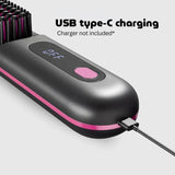 Nexstyle Cordless Ceramic Hot Brush – Rechargeable Hair Straightener